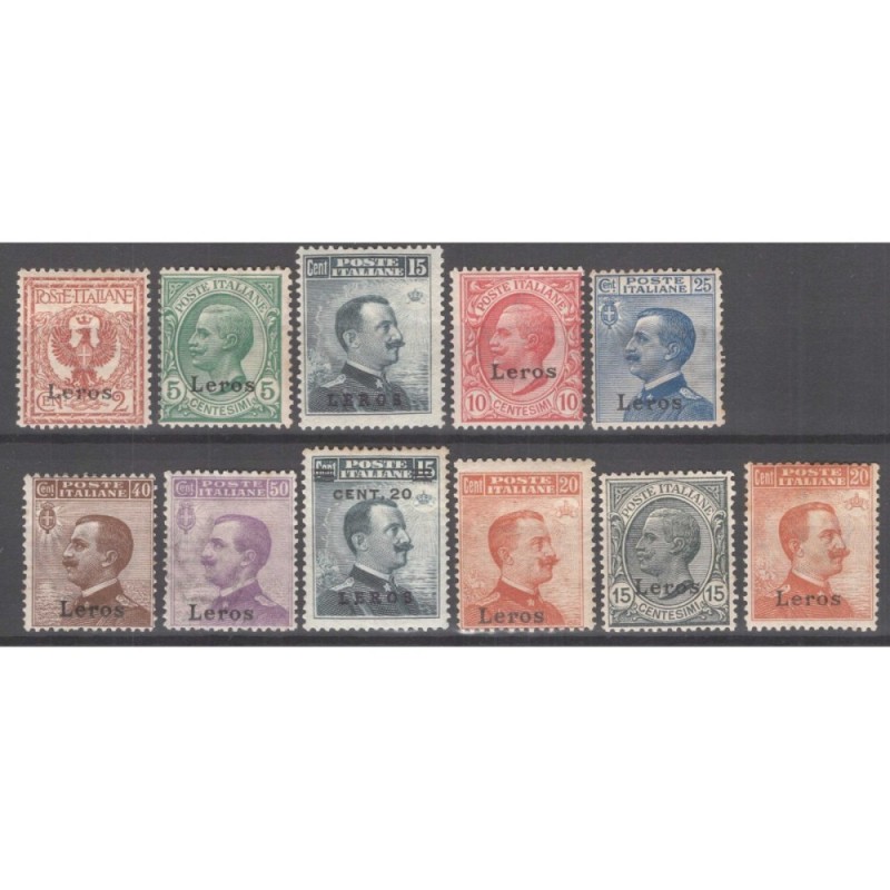 COLONIE LERO 1912 SERIE COMPLETA MICHETTI 11 V. G.I MNH** / G.O MH*...