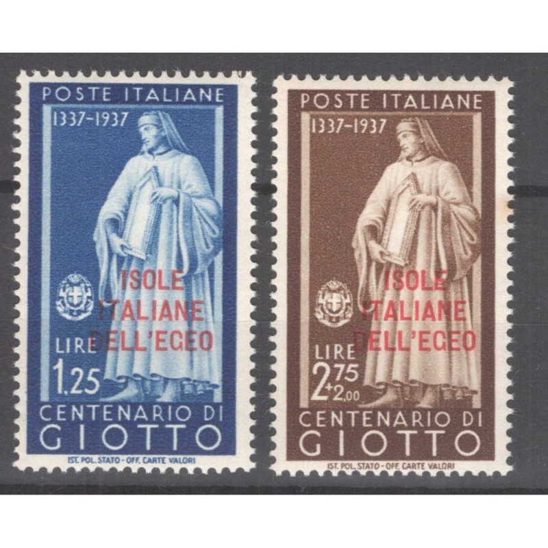 COLONIE EGEO 1938 GIOTTO 2 V. G.I MNH**  | Filatelia Meloni