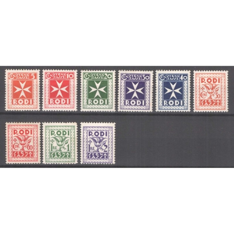 COLONIE EGEO 1934 SEGNATASSE 9 V. G.O MH*  | Filatelia Meloni