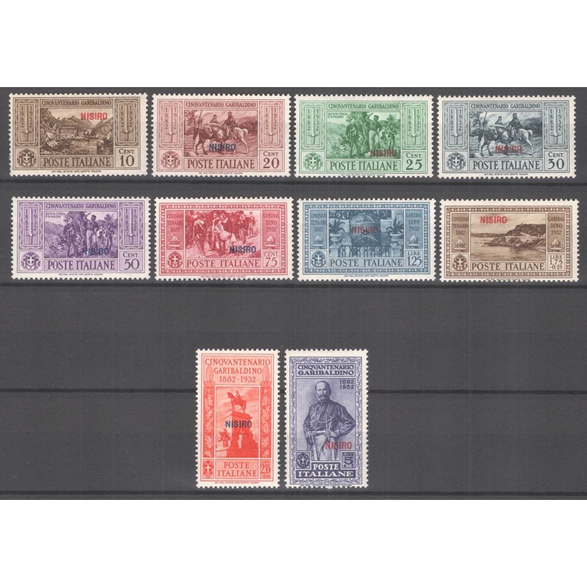 COLONIE EGEO NON COMPLETO 1932 GARIBALDI 11 ISOLE G.O MH*  | Filate... COLONIE EGEO NON COMPLETO 1932 GARIBALDI 11 ISOLE G.O MH*  | Filate...