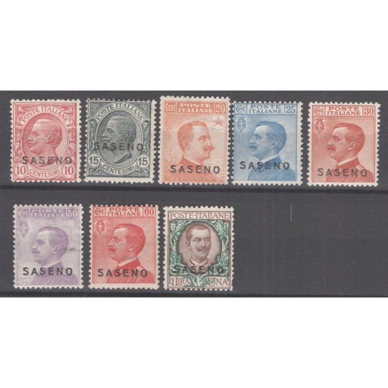 OCCUPAZIONI SASENO 1923 SERIE COMPLETA 8 V. G.I MNH**  | Filatelia ...