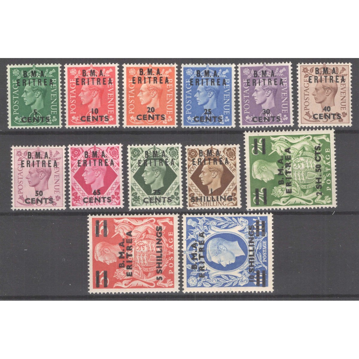 OCCUPAZIONI ERITREA 1948-49 SERIE COMPLETA B.M.A 13 V. G.I MNH**  |... OCCUPAZIONI ERITREA 1948-49 SERIE COMPLETA B.M.A 13 V. G.I MNH**  |...
