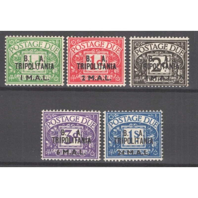 OCCUPAZIONI TRIPOLITANIA 1950 SEGNATASSE B.A 5 V. G.I MNH**  | Fila...