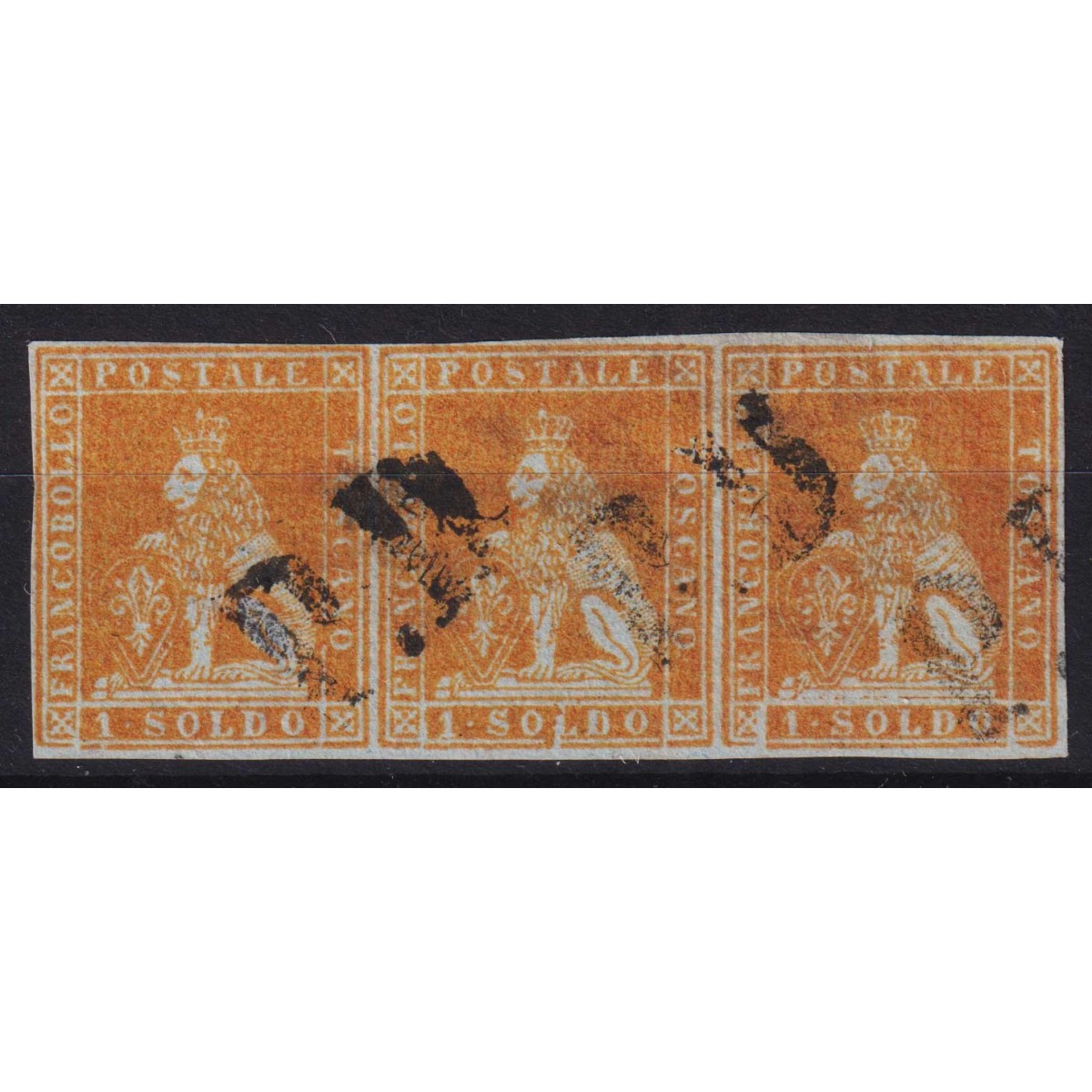TOSCANA 1851 STRISCIA 1 SOLDO BISTRO ARANCIO 3 V. N.2d US. CERT. MA... TOSCANA 1851 STRISCIA 1 SOLDO BISTRO ARANCIO 3 V. N.2d US. CERT. MA...