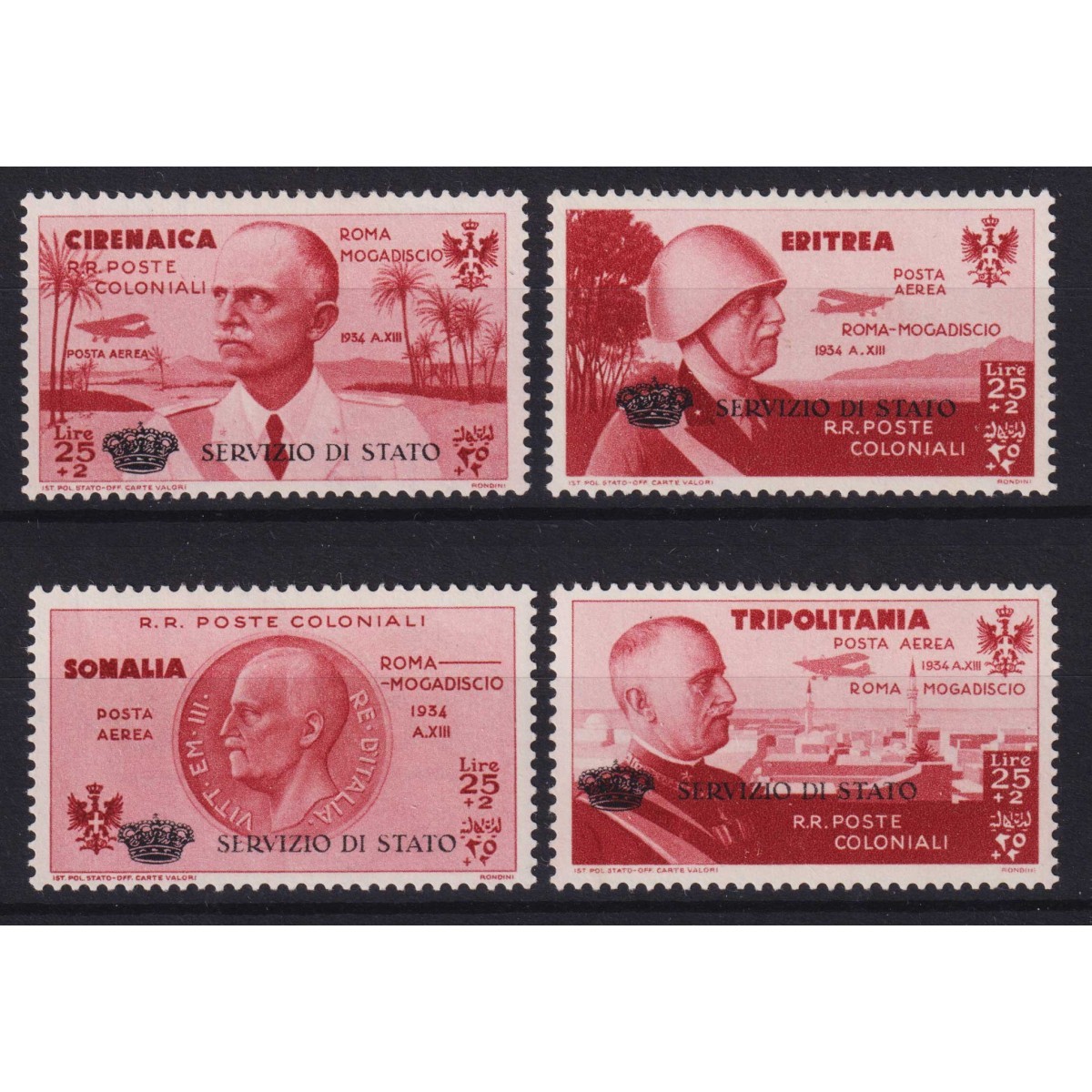 COLONIE GIRO DELLE CORONCINE 4 V. G.I MNH** CERT.  | Filatelia Meloni COLONIE GIRO DELLE CORONCINE 4 V. G.I MNH** CERT.  | Filatelia Meloni