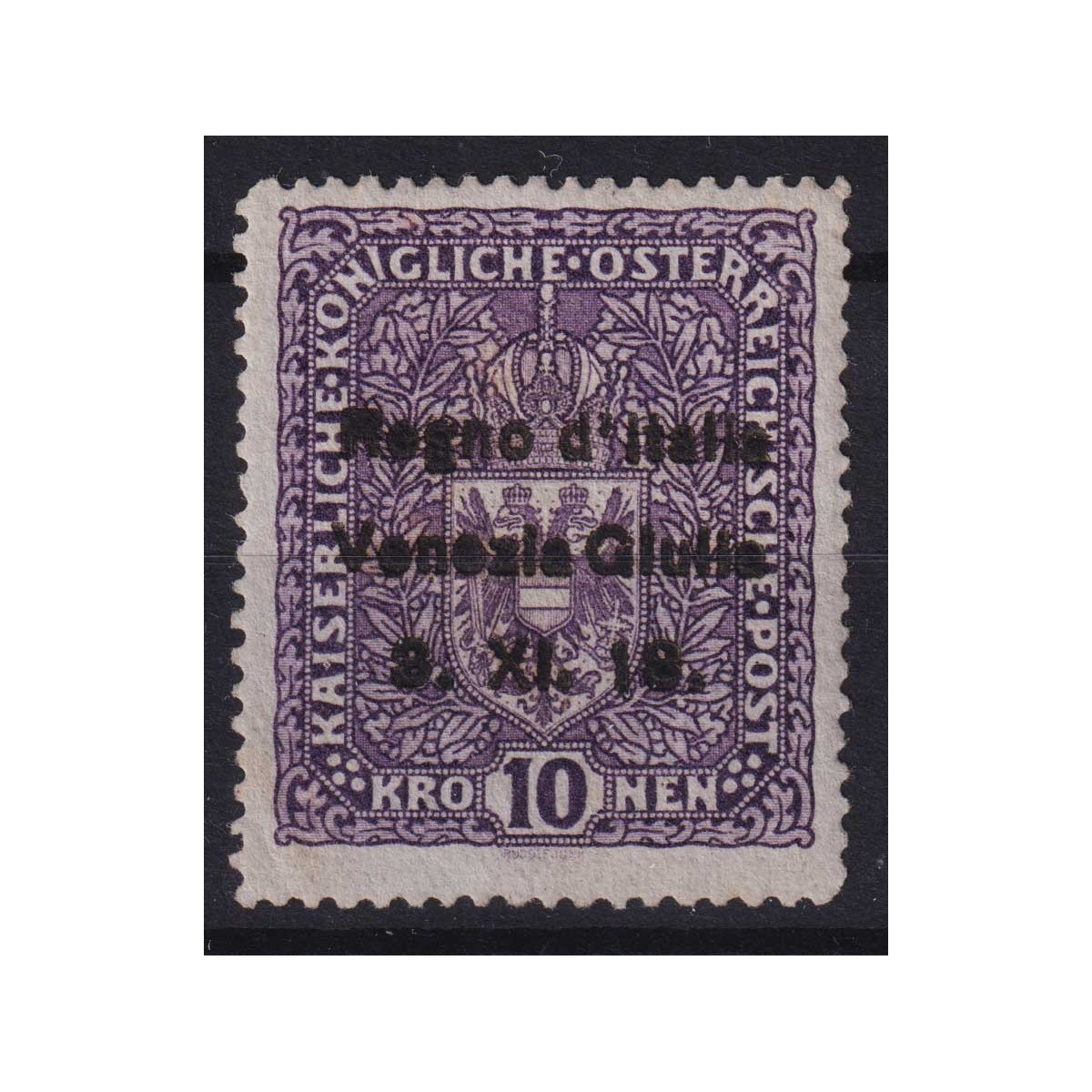 OCCUPAZIONI VENEZIA GIULIA 1918 10 K. VIOLETTO SCURO N.18 G.I MNH**... OCCUPAZIONI VENEZIA GIULIA 1918 10 K. VIOLETTO SCURO N.18 G.I MNH**...