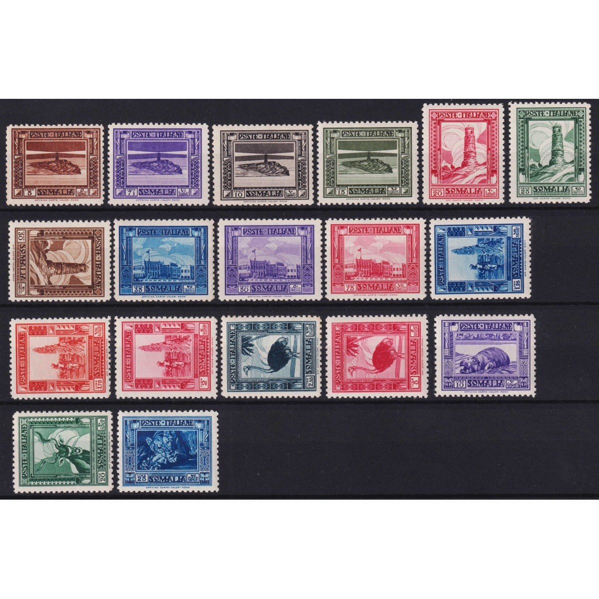 COLONIE SOMALIA 1932 PITTORICA DENT.12 18 V. G.I MNH** / G.O MH* CE... COLONIE SOMALIA 1932 PITTORICA DENT.12 18 V. G.I MNH** / G.O MH* CE...