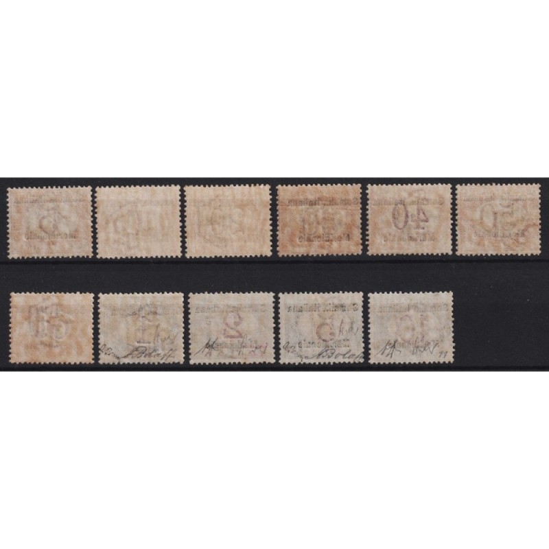 COLONIE SOMALIA 1906 SEGNATASSE 11 V. N.1-11 G.I MNH** / G.O MH* CE...