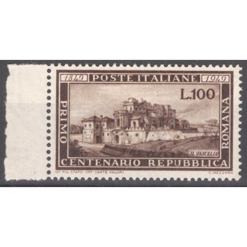 REPUBBLICA 1949 ROMANA G.I MNH** BORDO FOGLIO  | Filatelia Meloni