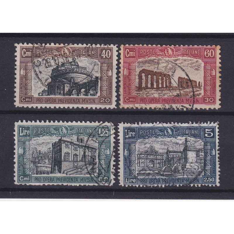 REGNO D'ITALIA 1926 MILIZIA I 4 V. USATI ANNULLI ORIGINALI  | Filat...