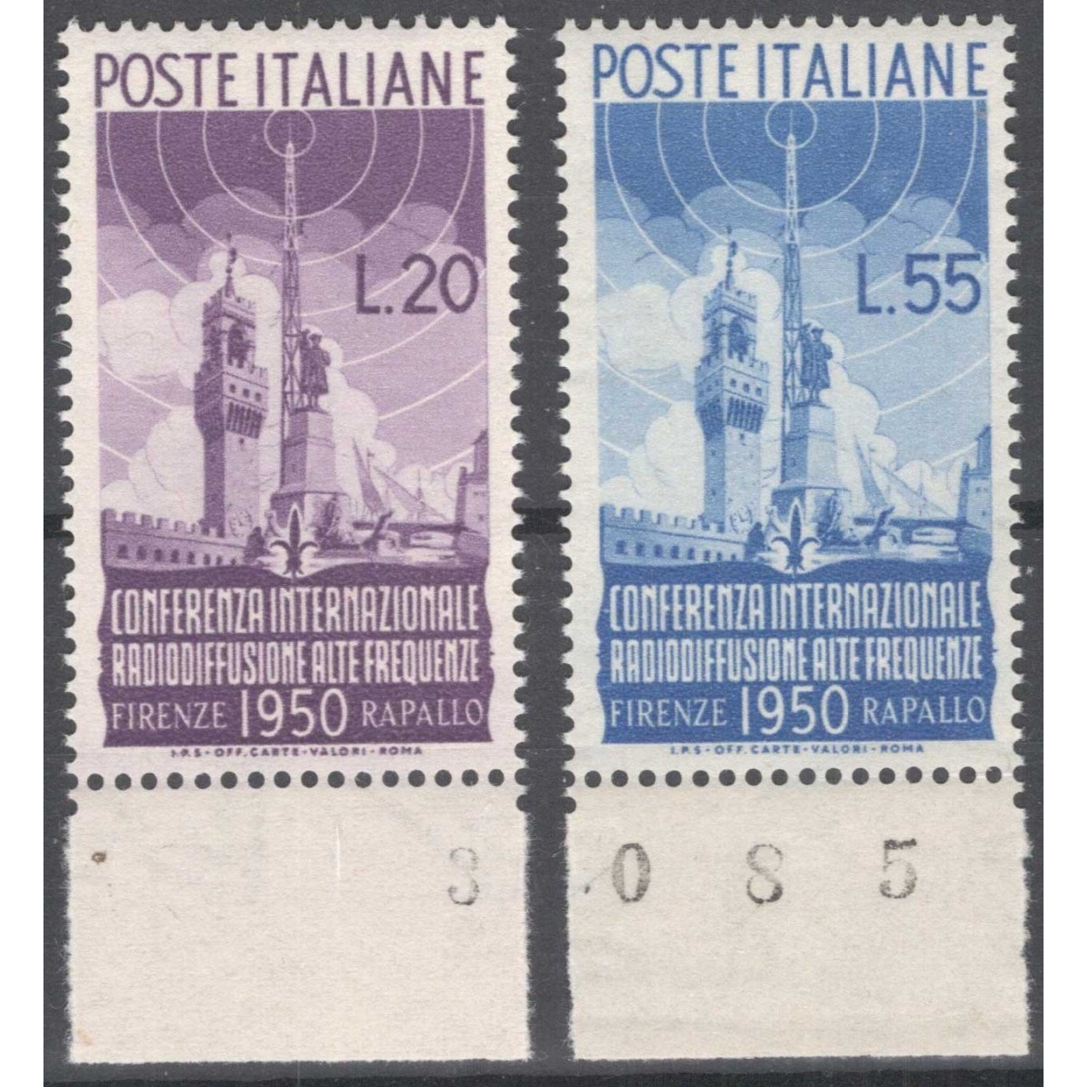 REPUBBLICA 1950 RADIODIFFUSIONE G.I MNH** BORDO FOGLIO  | Filatelia... REPUBBLICA 1950 RADIODIFFUSIONE G.I MNH** BORDO FOGLIO  | Filatelia...