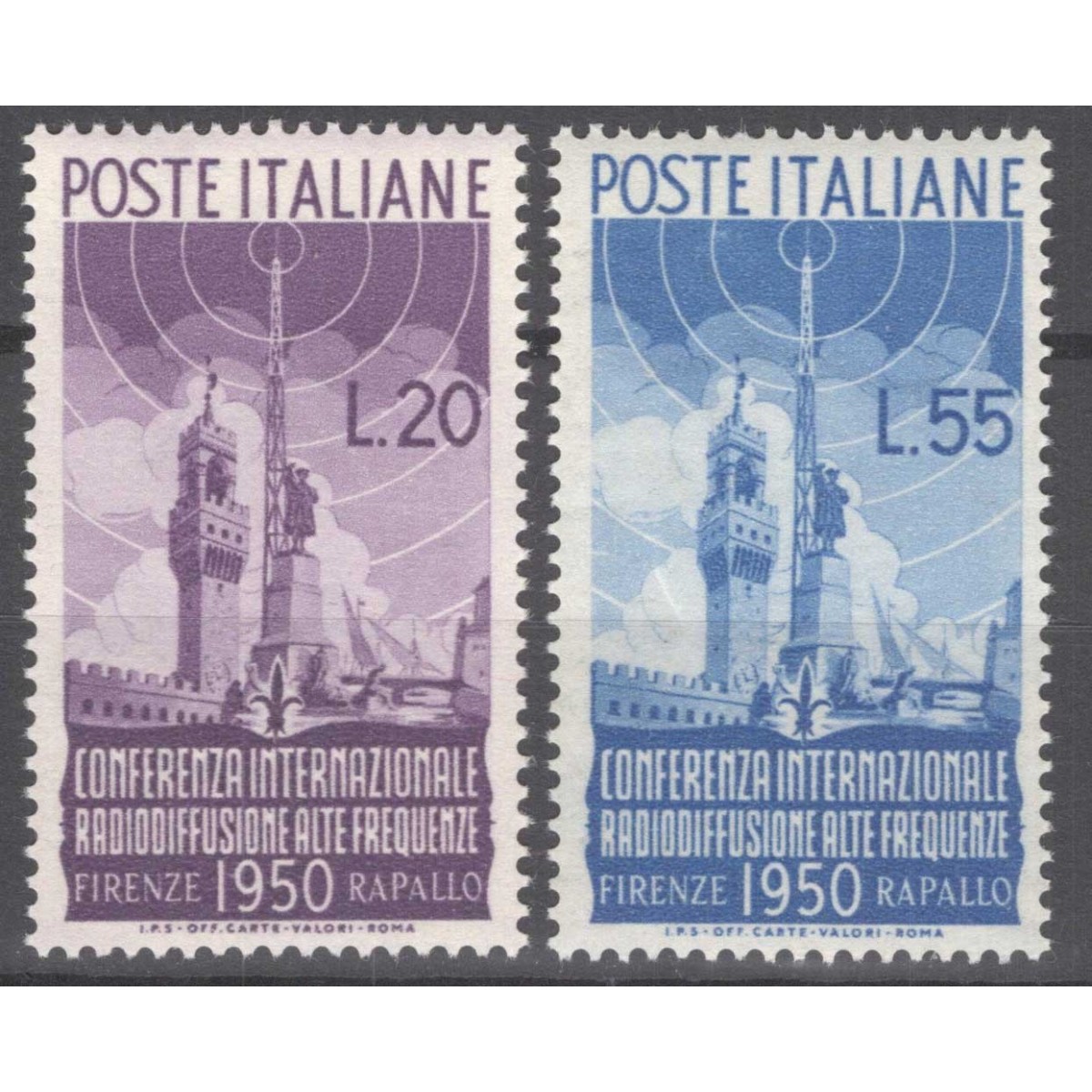 REPUBBLICA 1950 RADIODIFFUSIONE G.I MNH**  | Filatelia Meloni REPUBBLICA 1950 RADIODIFFUSIONE G.I MNH**  | Filatelia Meloni
