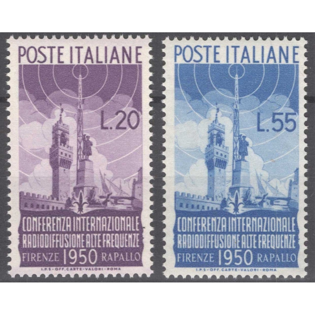 REPUBBLICA 1950 RADIODIFFUSIONE G.I MNH**  | Filatelia Meloni REPUBBLICA 1950 RADIODIFFUSIONE G.I MNH**  | Filatelia Meloni