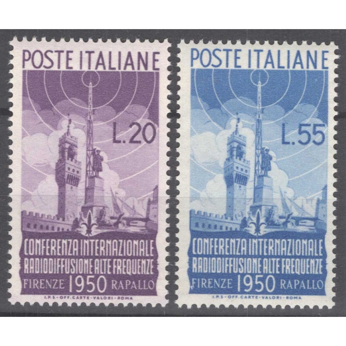 REPUBBLICA 1950 RADIODIFFUSIONE G.I MNH**  | Filatelia Meloni REPUBBLICA 1950 RADIODIFFUSIONE G.I MNH**  | Filatelia Meloni