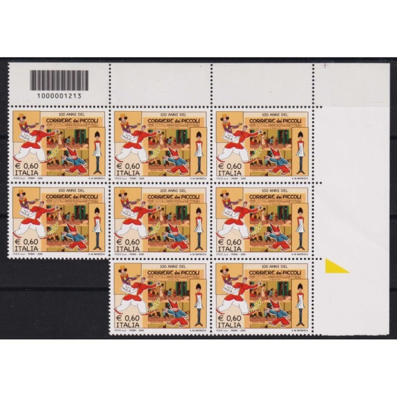 REPUBBLICA 2008 CORRIERE DEI PICCOLI CODICE A BARRE G.I MNH**  | Fi...