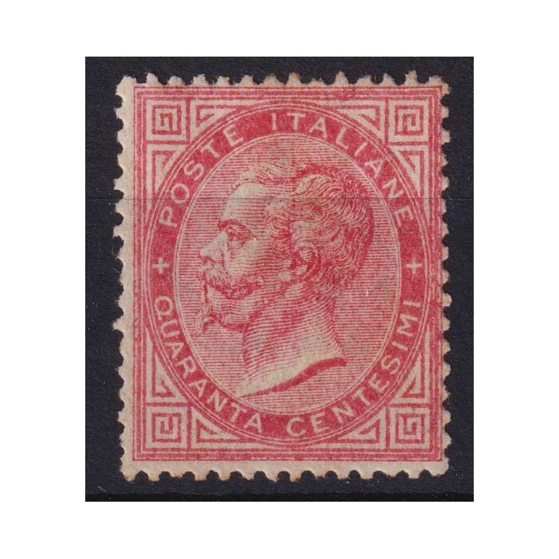 REGNO D'ITALIA 1863-65 40 CENT. DE LA RUE LONDRA N.L20 G.I MNH** CE...
