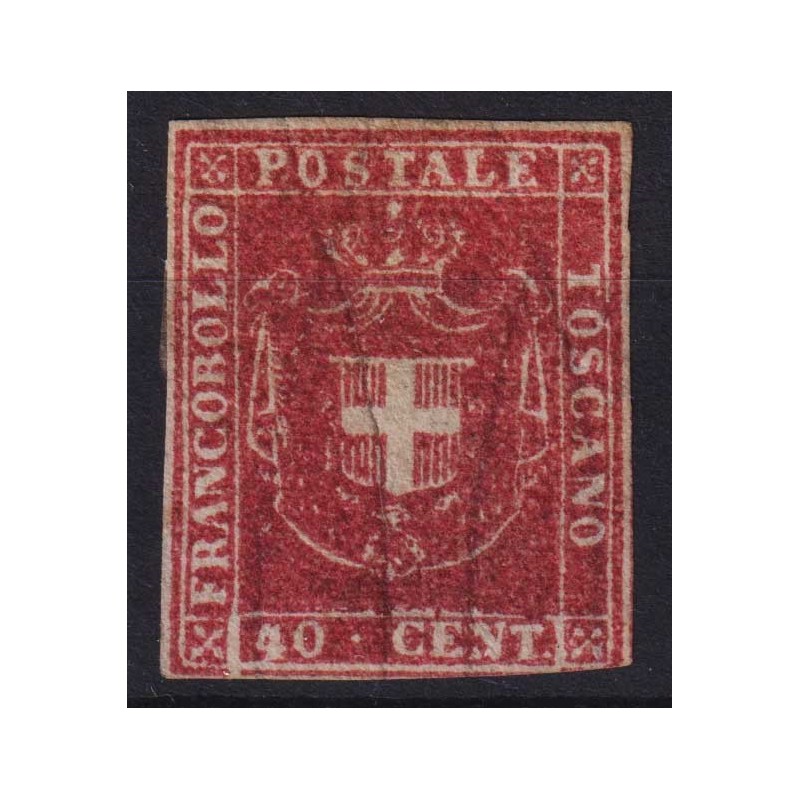 TOSCANA 1860 GOVERNO PROVVISORIO 40 CENTESIMI N.21 G.O MH* CERT.  |...