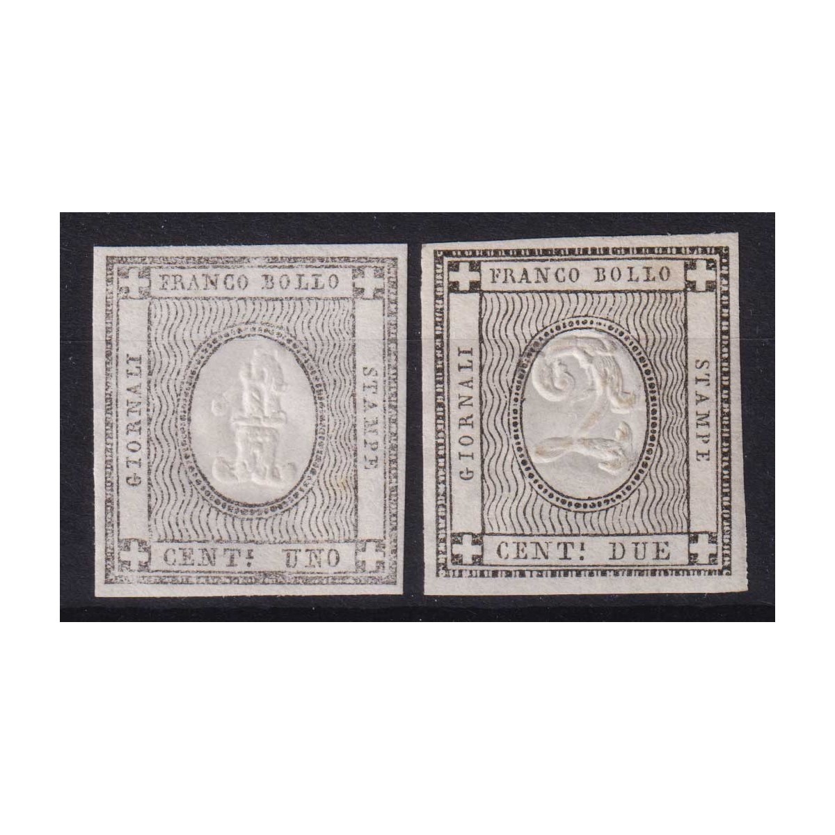 SARDEGNA 1861 PER STAMPATI 2 V. G.I MNH**  | Filatelia Meloni SARDEGNA 1861 PER STAMPATI 2 V. G.I MNH**  | Filatelia Meloni