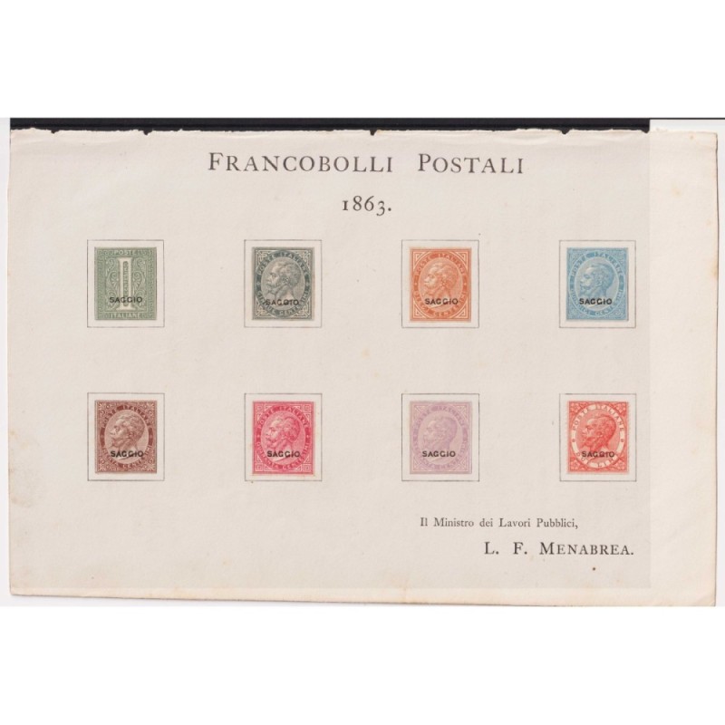 REGNO D'ITALIA 1863-65 FOGLIETTO MENABREA  | Filatelia Meloni