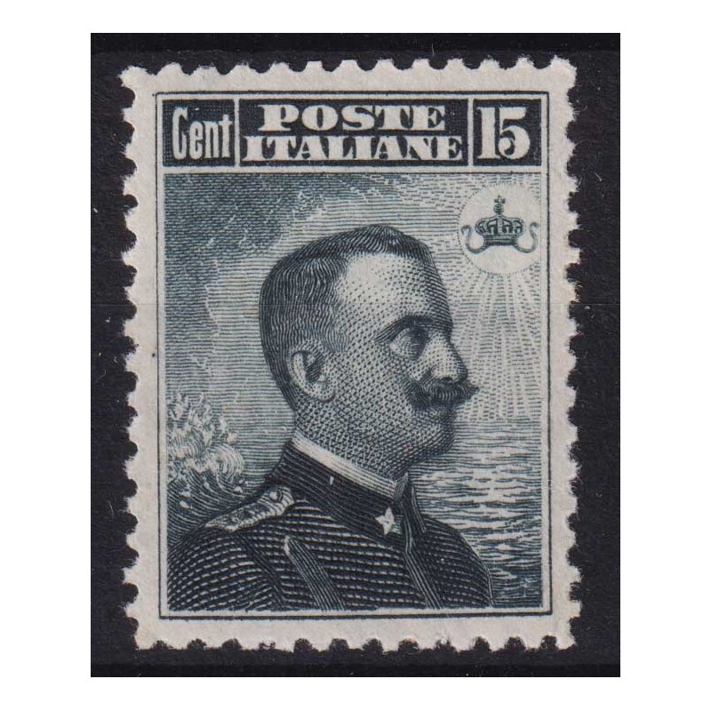 REGNO D'ITALIA 1906 MICHETTI 15 CENTESIMI N.80 G.I MNH** CENTRATO  ...