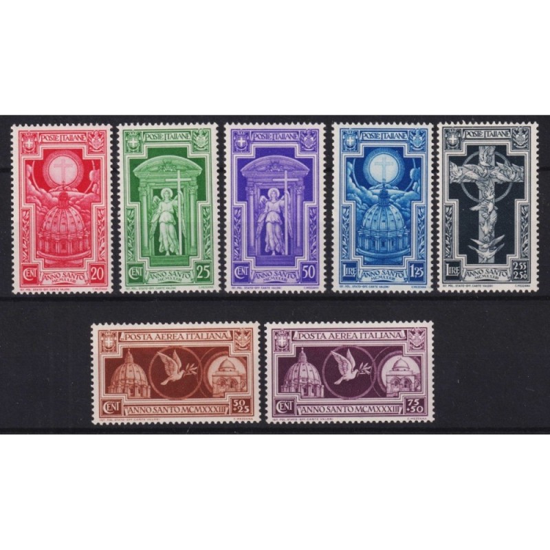 REGNO D'ITALIA 1933 ANNO SANTO 7 VALORI G.I MNH**  | Filatelia Meloni