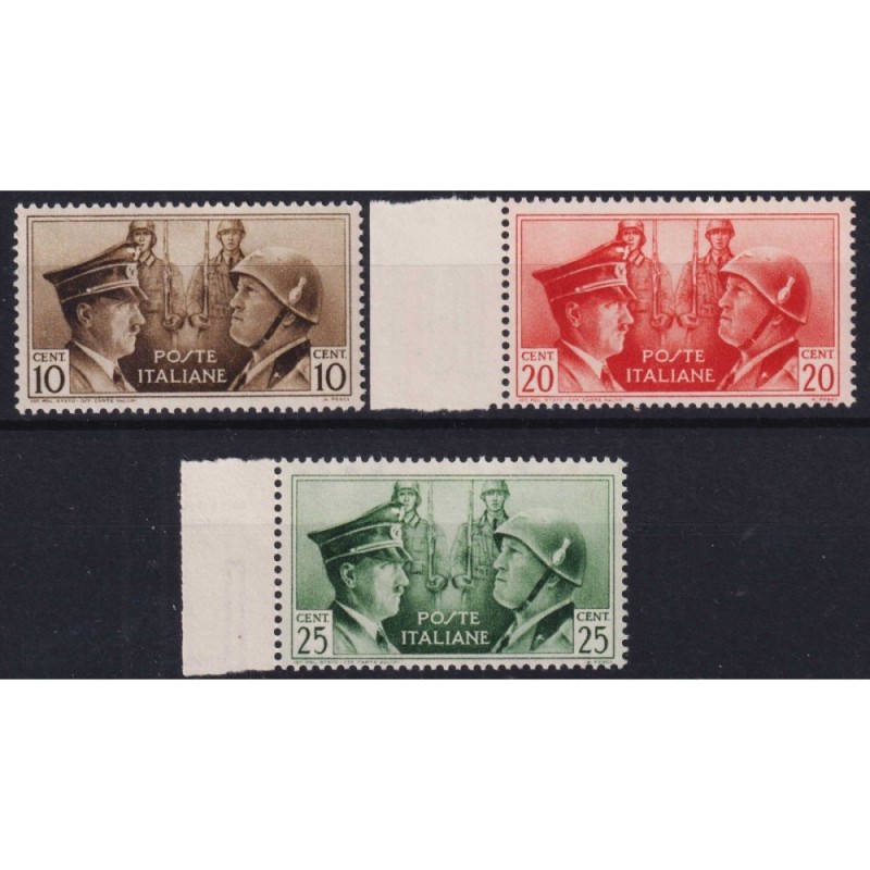 REGNO D'ITALIA 1941 FRATELLANZA D'ARMI NON EMESSI 3 V. G.I MNH**  |...