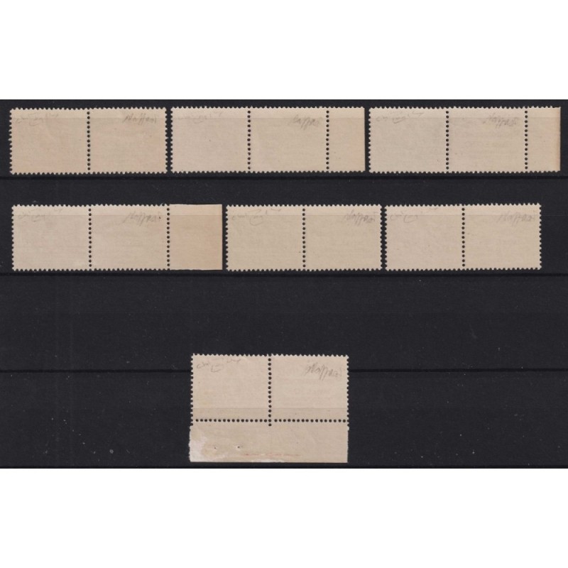 REGNO 1936 ASSICURATIVI VALEVOLI PER PACCHI 7 V. N.10-16 G.I MNH** ...