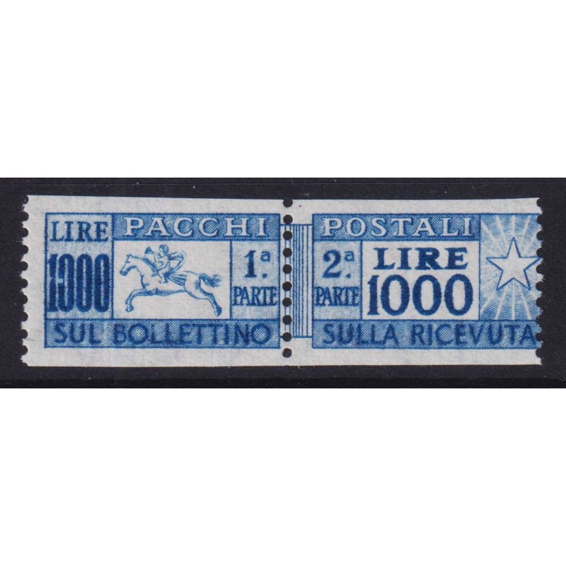 REPUBBLICA 1955-79 PACCHI POSTALI CAVALLINO STELLE VARIETA' N.102e ...