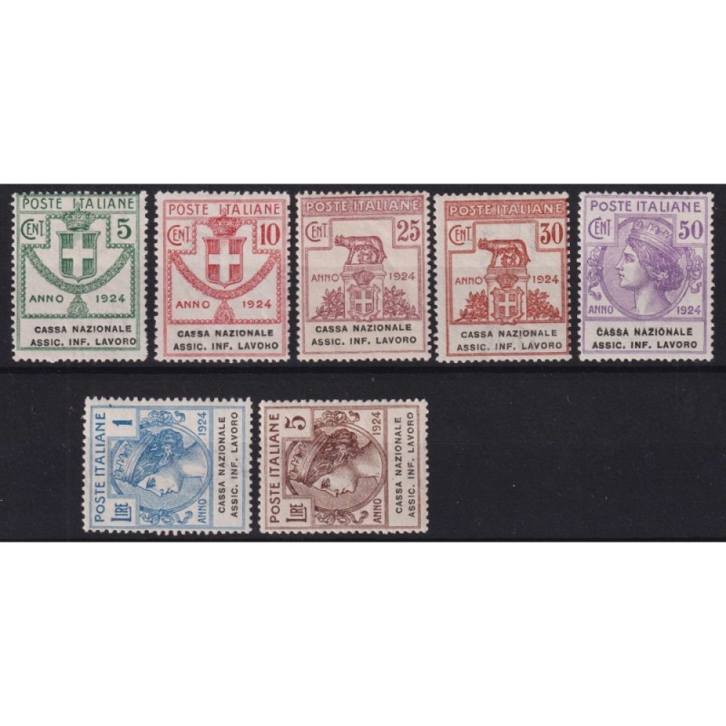 REGNO 1924 PARASTATALI CASSA NAZIONALE ASSIC. INF. LAVORO 7 V. G.O ...