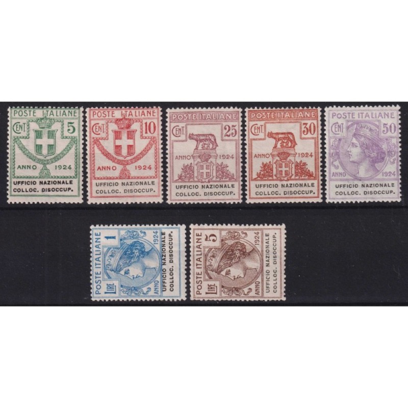 REGNO 1924 PARASTATALI UFFICIO NAZIONALE COLLOC. DISOCCUP. 7 V. G.O...
