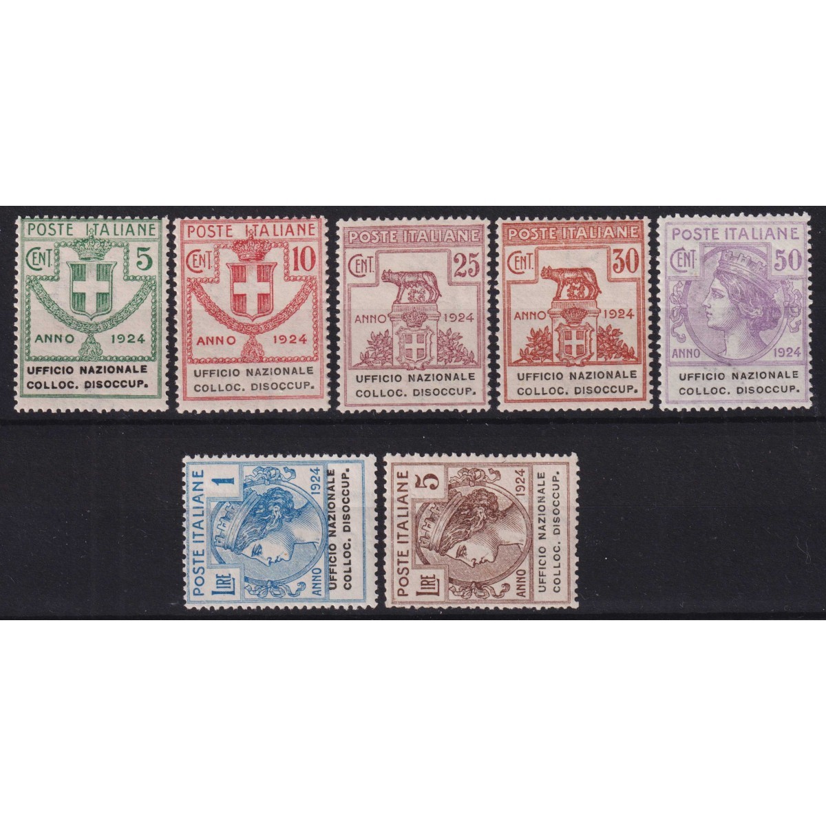 REGNO 1924 PARASTATALI UFFICIO NAZIONALE COLLOC. DISOCCUP. 7 V. G.O... REGNO 1924 PARASTATALI UFFICIO NAZIONALE COLLOC. DISOCCUP. 7 V. G.O...