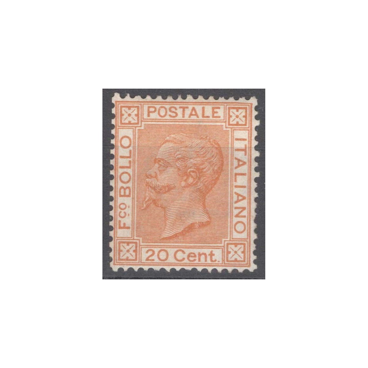 REGNO D'ITALIA 1877 20 CENTESIMI N.28 G.I MNH** CERT. CENTRATO  | F... REGNO D'ITALIA 1877 20 CENTESIMI N.28 G.I MNH** CERT. CENTRATO  | F...