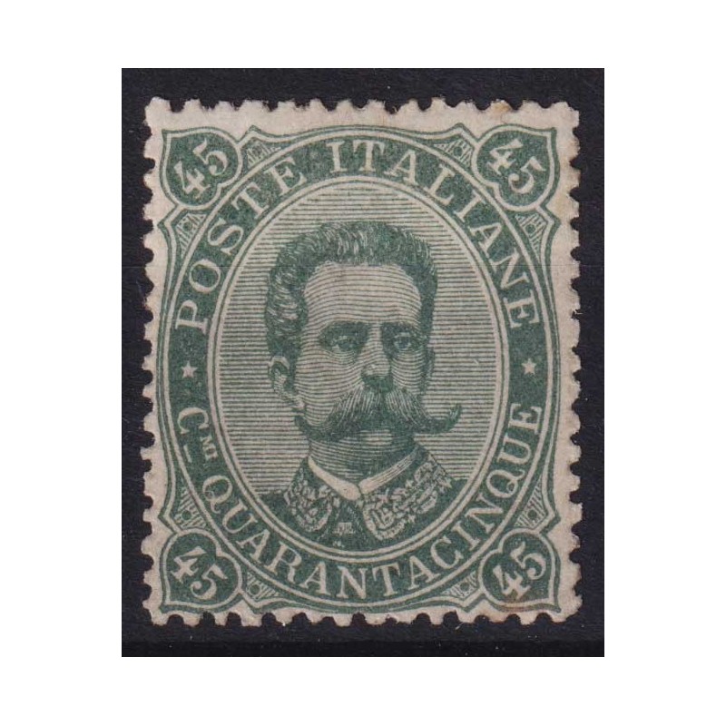 REGNO D'ITALIA 1889 45 CENTESIMI N.46 G.I MNH** CERT. CENTRATO  | F...