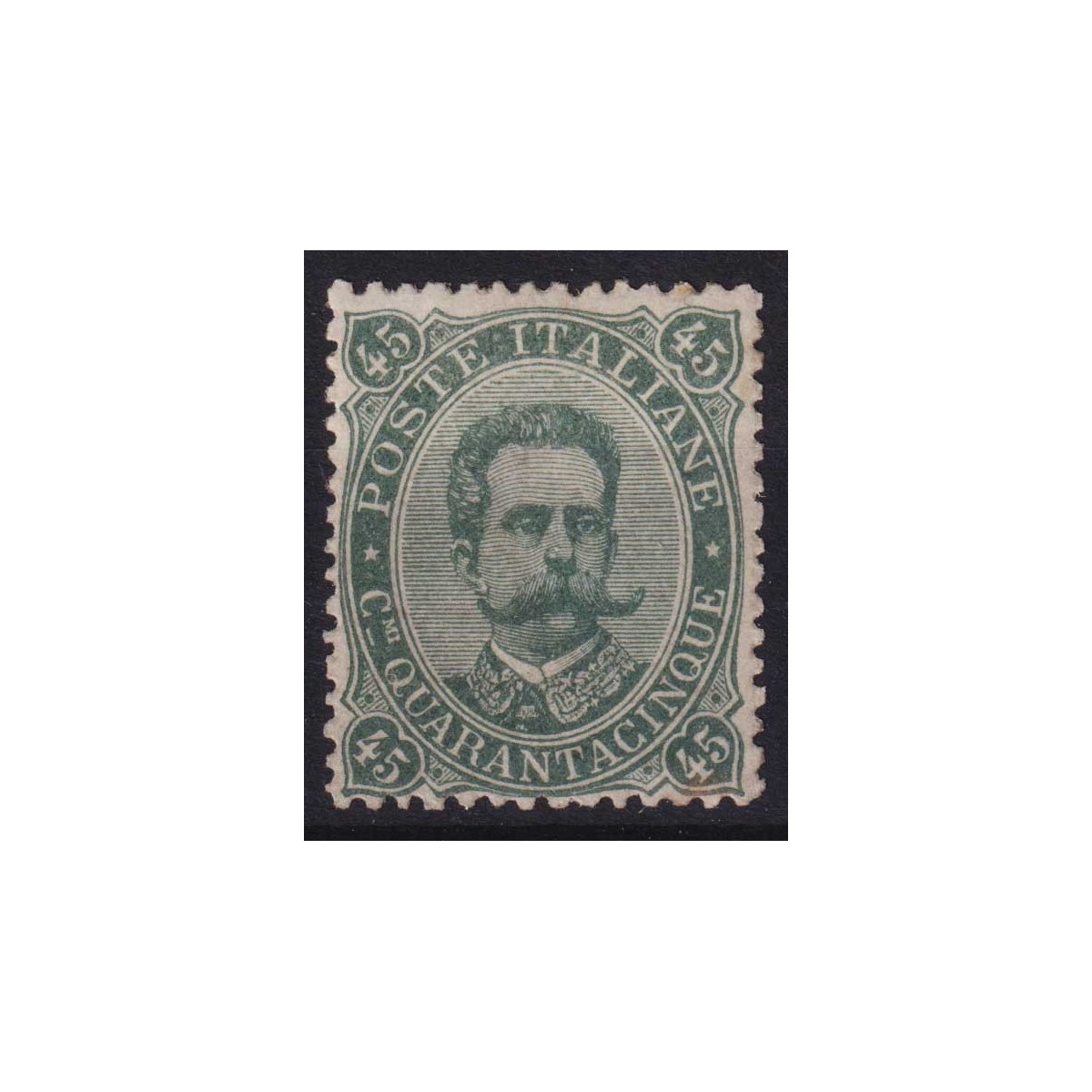 REGNO D'ITALIA 1889 45 CENTESIMI N.46 G.I MNH** CERT. CENTRATO  | F... REGNO D'ITALIA 1889 45 CENTESIMI N.46 G.I MNH** CERT. CENTRATO  | F...