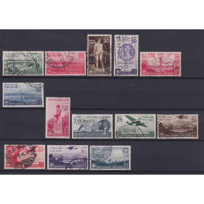 REGNO D'ITALIA 1936 ORAZIO 13 V. USATI ALCUNI ANNULLI ORIGINALI  | ...