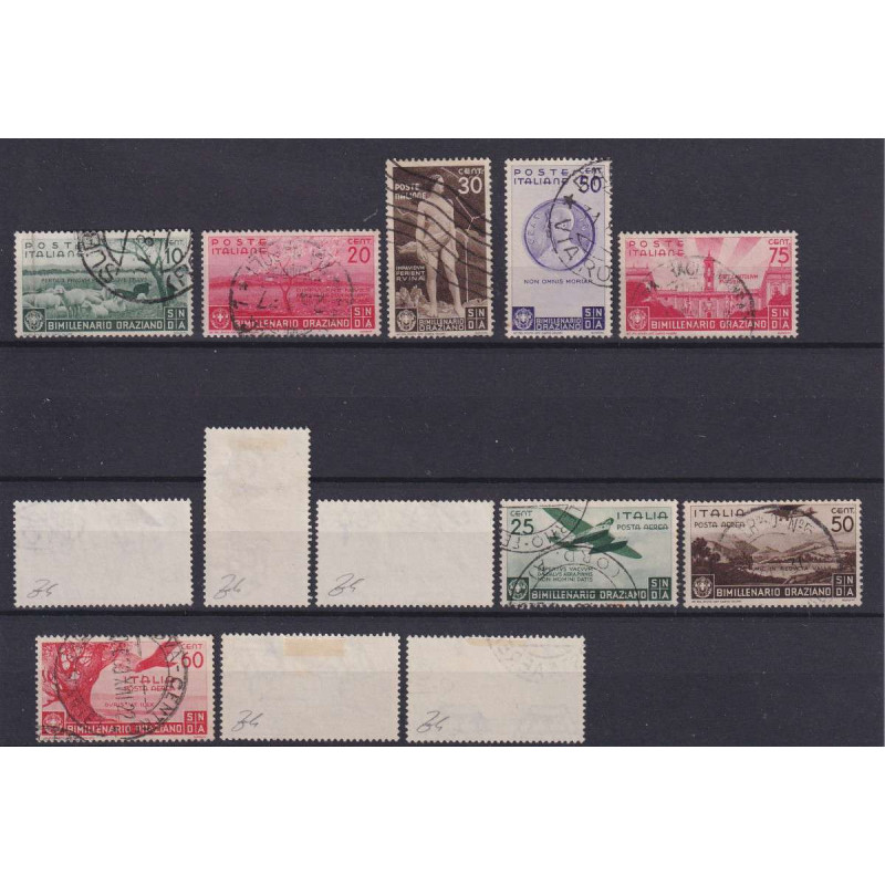 REGNO D'ITALIA 1936 ORAZIO 13 V. USATI ALCUNI ANNULLI ORIGINALI  | ...