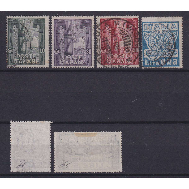 REGNO D'ITALIA 1923 MARCIA SU ROMA 6 V. USATI ALCUNI ANNULLI ORIGIN...