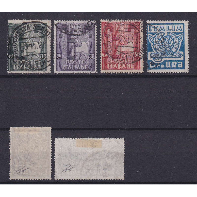 REGNO D'ITALIA 1923 MARCIA SU ROMA 6 V. USATI ALCUNI ANNULLI ORIGIN...