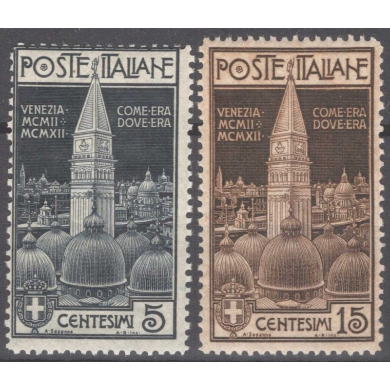 REGNO D'ITALIA 1912 CAMPANILE SAN MARCO 2 V. G.I MNH**  | Filatelia...