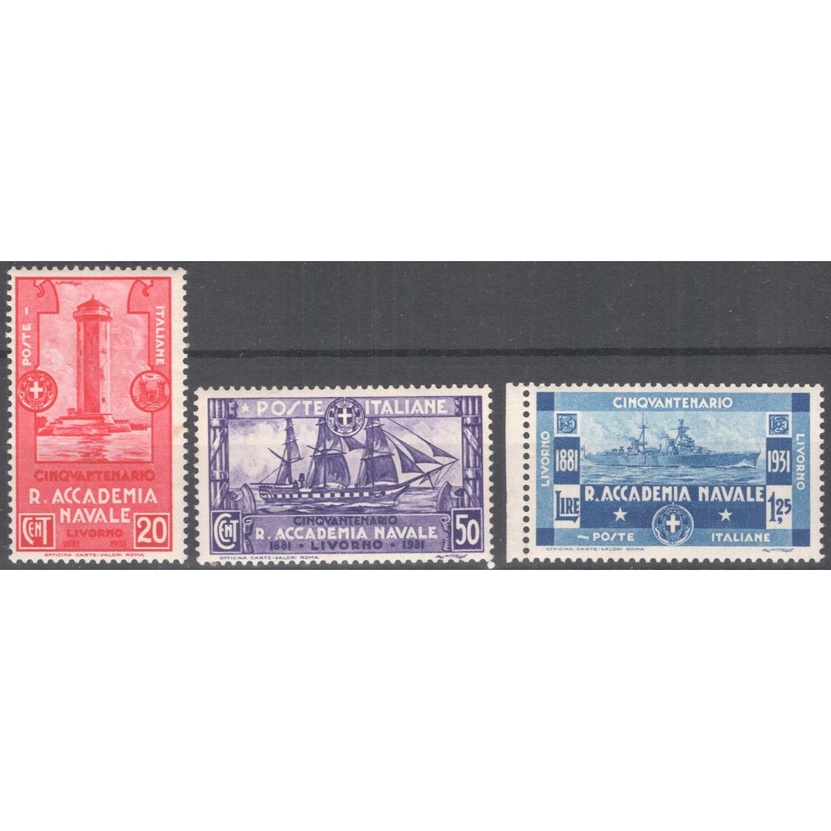 REGNO D'ITALIA 1931 ACCADEMIA NAVALE 3 V. G.I MNH**  | Filatelia Me... REGNO D'ITALIA 1931 ACCADEMIA NAVALE 3 V. G.I MNH**  | Filatelia Me...