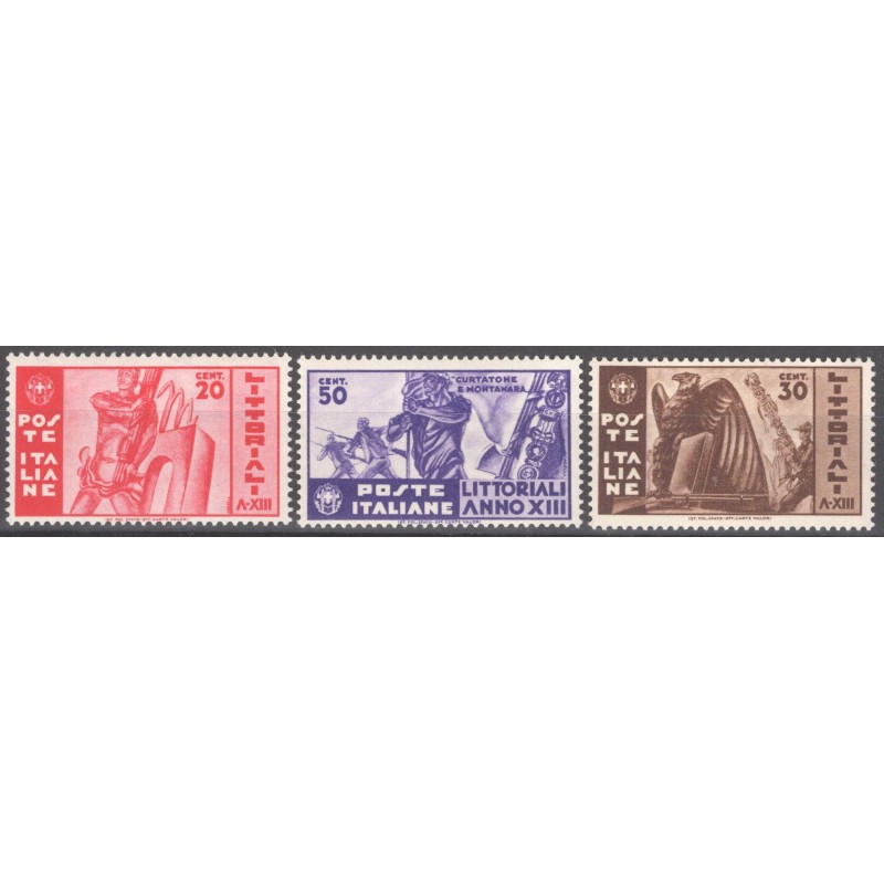 REGNO D'ITALIA 1935 LITTORIALI 3 VALORI G.I MNH**  | Filatelia Meloni