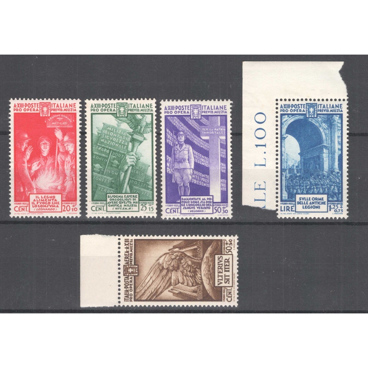 REGNO D'ITALIA 1935 MILIZIA IV 4 VALORI G.I MNH**  | Filatelia Meloni REGNO D'ITALIA 1935 MILIZIA IV 4 VALORI G.I MNH**  | Filatelia Meloni