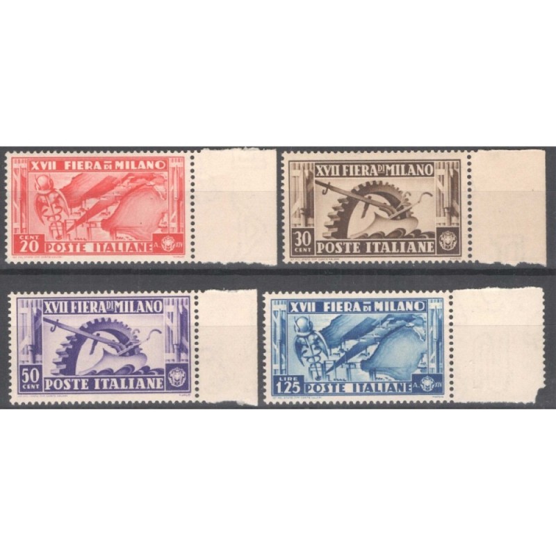 REGNO D'ITALIA 1936 FIERA DI MILANO 4 VALORI G.I MNH**  | Filatelia...