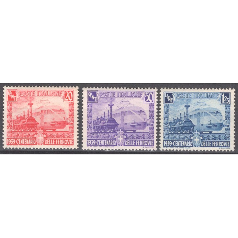 REGNO D'ITALIA 1939 FERROVIE ITALIANE 3 VALORI G.I MNH**  | Filatel...