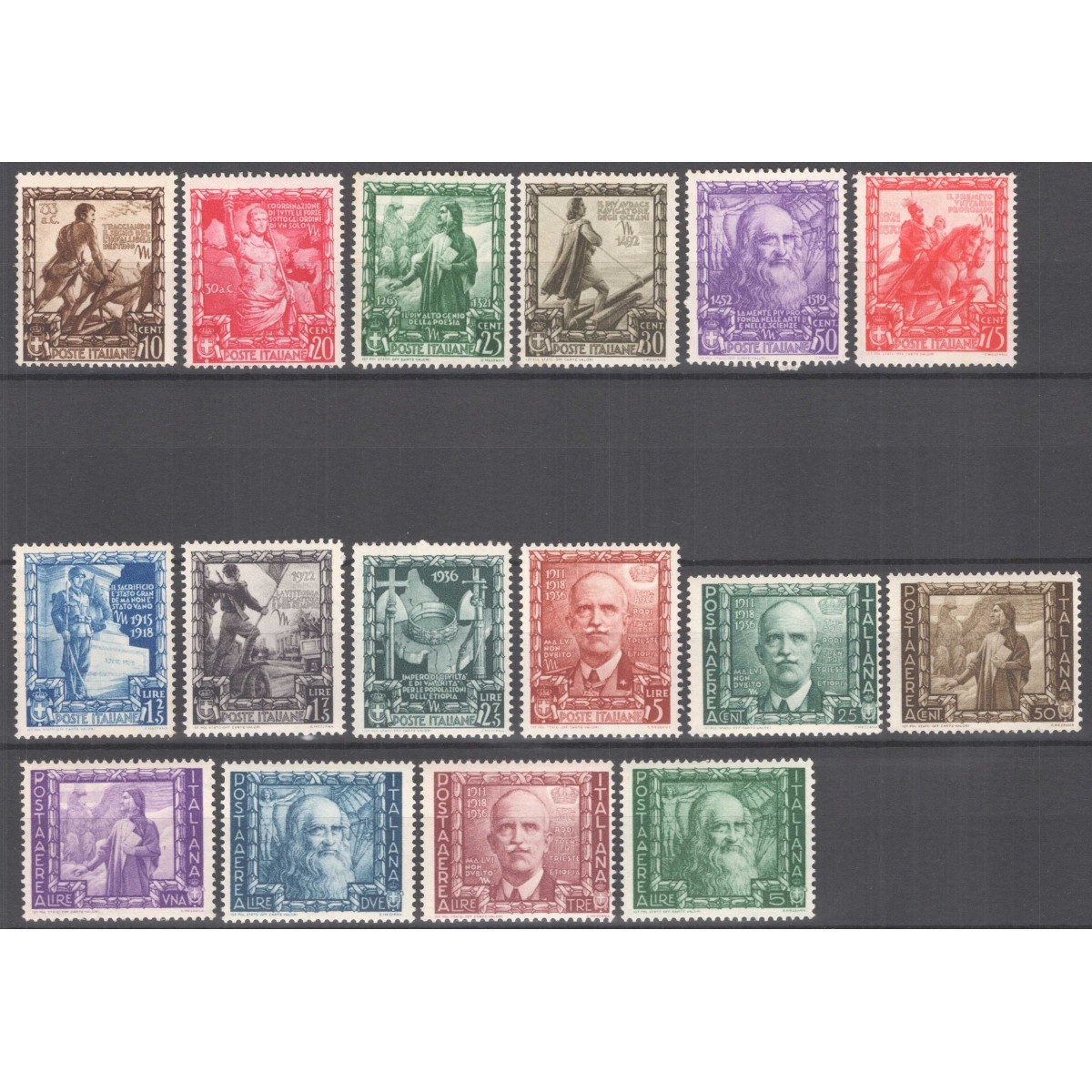 REGNO D'ITALIA 1938 PROCLAMAZIONE IMPERO 16 VALORI G.I MNH**  | Fil... REGNO D'ITALIA 1938 PROCLAMAZIONE IMPERO 16 VALORI G.I MNH**  | Fil...