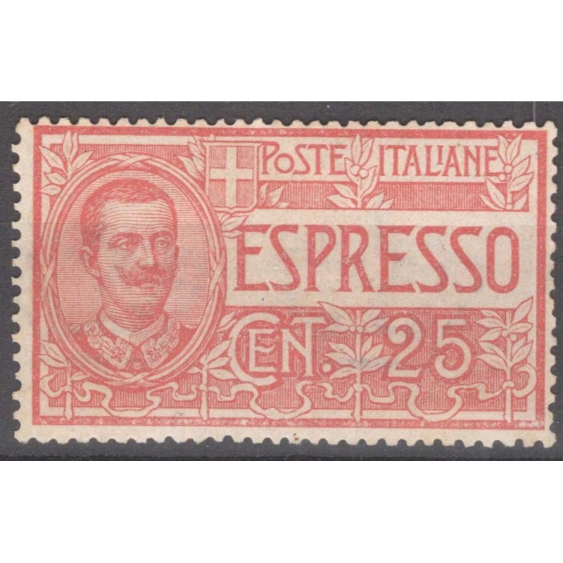 REGNO D'ITALIA 1903 ESPRESSO 25 CENTESIMI N.1 G.I MNH**  | Filateli...