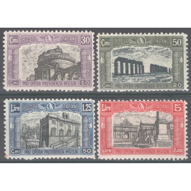 REGNO D'ITALIA 1928 MILIZIA II 4 V. G.I MNH**  | Filatelia Meloni