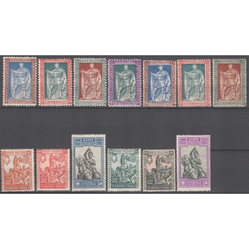 REGNO D'ITALIA 1928 FILIBERTO E VITTORIA 13 V. G.I MNH** CERT.  | F...