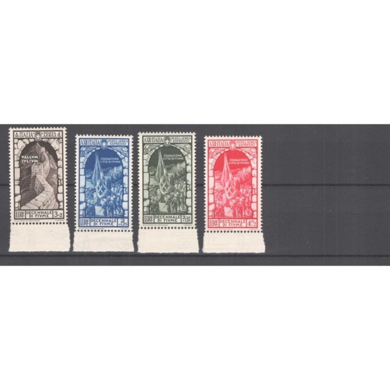 REGNO D'ITALIA 1934 DECENNALE ANNESSIONE DI FIUME 16 V. G.I MNH**  ...