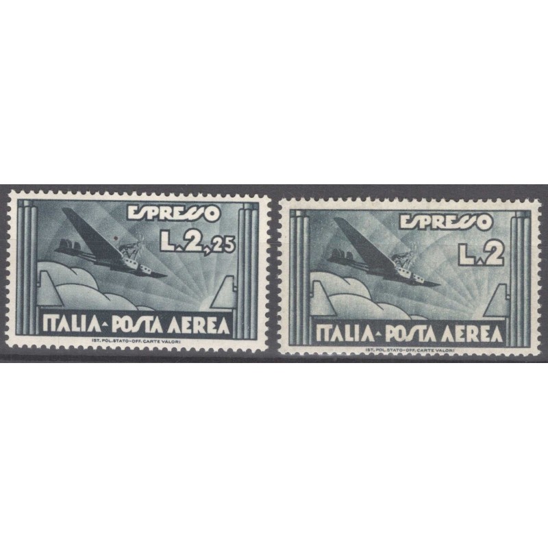 REGNO D'ITALIA 1933 1934 POSTA AEREA ESPRESSI 2 V. G.I MNH**  | Fil...